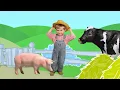 Old MacDonald Had a Farm - 4 Versions in English! ♫| Learn Farm Animals and More!