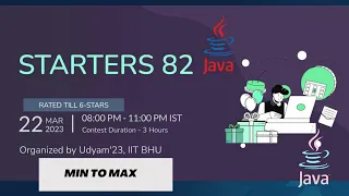 OPMIN MIN To MAX START82D Code Chef Contest java solution AC