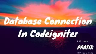 Database Connection in Codeigniter