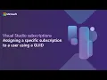 Assigning a specific Visual Studio Subscription GUID to a user VSS Admin process