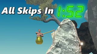 Getting Over It All Skips Speedrun In 1 52