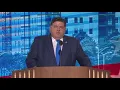 Governor JB Pritzker takes to the podium during the 2024 DNC