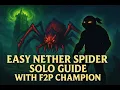 NEW PLAYER SOLO NETHER SPIDER DOOM TOWER - F2P CHAMPION