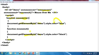 onmouseover event in javascript
