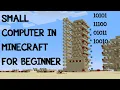 8-bit Binary Adder in Minecraft with redstone small computer for beginner