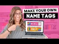 How to Make Student Name Tags in GOOGLE SLIDES Tutorial for Teachers