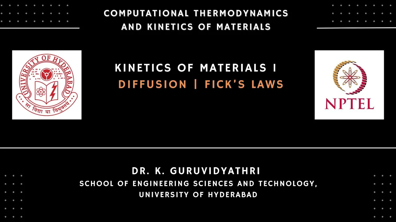 Kinetics of Materials 1: Diffusion | Fick's laws