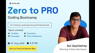 Zero to Pro Coding Bootcamp Day 3 14th July Data Types and Variables