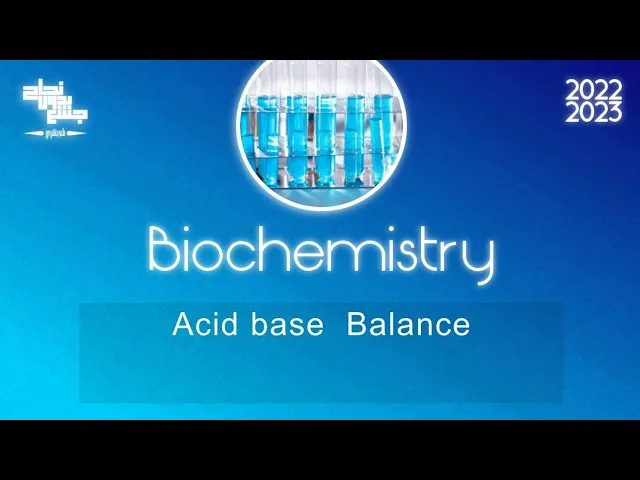 L part 1,Acid base balance ,BNU Biochemistry