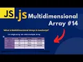 Multidimensional Array in JavaScript Urdu Hindi lecture 14