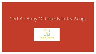 Sort An Array Of Objects In JavaScript