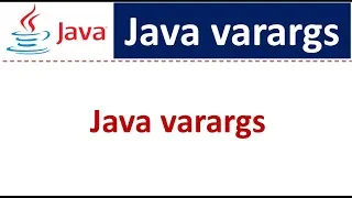 Java varargs Java Tutorial