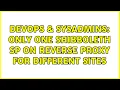 DevOps SysAdmins Only one Shibboleth SP on reverse proxy for different sites