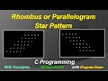 Rhombus Pattern Parallelogram Pattern in C Programming Pattern Program for Beginners