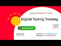 Digital Testing Training New Batch Nov 2020 Selenium Appium BDD Cucumber API Testing Enroll Now