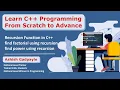 Recursion Function in C find factorial using recursion find power using recursion in C