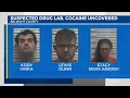 Suspected drug lab cocaine uncovered in Belmont County 3 arrested