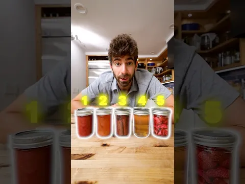 5 levels of preserved strawberries 🍓