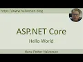 ASP NET Core - Hello World