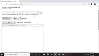 String-1 makeOutWord Java Tutorial Codingbat com