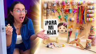 Le construí un mini estudio creativo a mi hija (No esperaba su reacción 😭)✎ Craftingeek