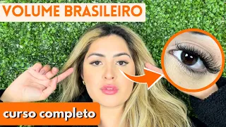 ✅EXTENSÃO DE CÍLIOS VOLUME BRASILEIRO PASSO A PASSO | Mini Curso Completo para Iniciantes