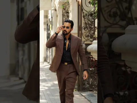Brown and Black Outfit for Men | Elegant Summer Style, Linen Suit #grwn #fashion #asmr