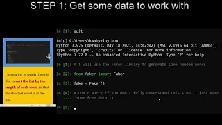 Sort a Python list of words according to the length the words it contains