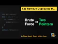 LeetCode Remove Duplicates from Sorted Array in Java Two Pointers O n - Must-Know Trick