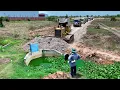 Download Lagu Processing New Landfill Task! Dump Truck 5Ton \u0026 Strong Dozer Pushing Soil Crossing the Canal,Mix VDO