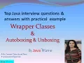 Wrapper Classes And Concept of Autoboxing And Unboxing in Java Core Java Interview Question