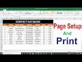 Excel Print Page Setup Printing Tips for Excel How to Print in Excel Excel Tutorial