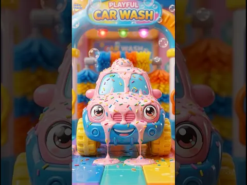 Chubby Toy Car Wash! π¦π A Pink Ice Cream Mess! #shorts #carwash