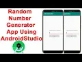 Random Number Generator App Using Android Studio
