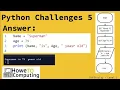 Python challenges level 1 challenge 5