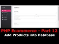 PHP Ecom Part 12 How to add products in PHP Ecommerce Add product by category Upload Image