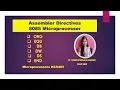 Unit 2 L18 Assembler Directives of 8085 Microprocessor Assembler Directives