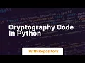 cryptography code in python