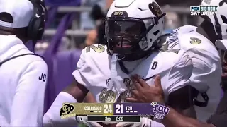 Colorado DB Travis Hunter UNREAL leaping INT vs TCU 2023 College Football