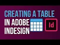 Creating A Table in Adobe InDesign Adobe InDesign Tutorial for Beginners to Superb