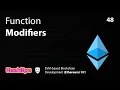 Function Modifiers - EVM based Blockchain Development Ethereum 101 part 48