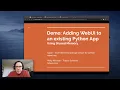 Napari Adding WebUI to a Python App
