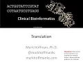 Clinical Bioinformatics - Translation