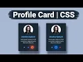 Design a Stunning Profile Card with HTML CSS Modern UI Tutorial