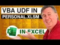 Excel - Why Vba Udf Won T Work In Personal Macro Workbook
