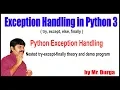 Python Tutorials Python Exception Handling Nested try-except-finally theory and demo program