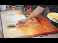 Creating Warmth with a Subtle Glow - Orange Abstract Art