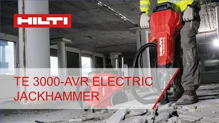 Hilti TE 3000-AVR heavy-duty electric jackhammer introduction