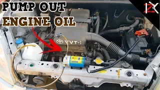 How To Change Oil Using 12v Engine Oil Extraction Pump Change Car Engine Oil Cheap Easy