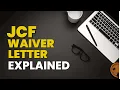 JCF Waiver Letter Sample